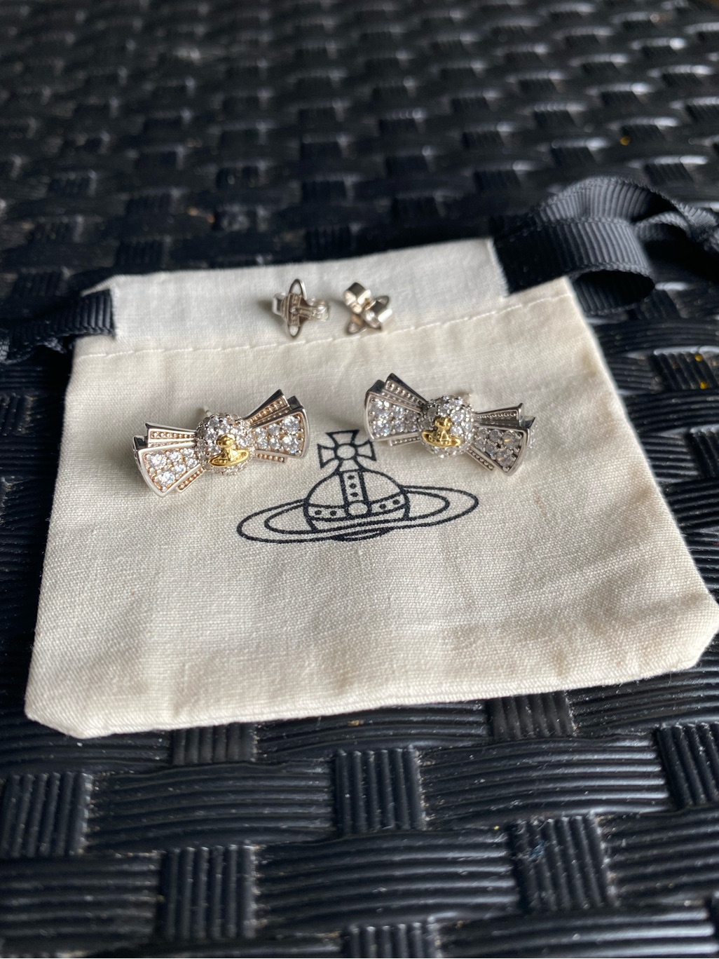 Vivienne Westwood Bowknot Sterling Silver Earrings